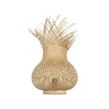 GLOBOSTAR® FARAH 01980 Boho Επιτραπέζιο Φωτιστικό Πορτατίφ με Ντουί 1 x E27 AC 220-240V IP20 - Μπεζ - Μ30 x Π30 x Υ45cm