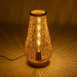 GLOBOSTAR® ARIDA 01982 Boho Επιτραπέζιο Φωτιστικό Πορτατίφ με Ντουί 1 x E27 AC 220-240V IP20 - Μπεζ - Μ20 x Π20 x Υ38.5cm