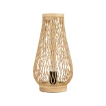 GLOBOSTAR® ARIDA 01982 Boho Επιτραπέζιο Φωτιστικό Πορτατίφ με Ντουί 1 x E27 AC 220-240V IP20 - Μπεζ - Μ20 x Π20 x Υ38.5cm