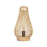 GLOBOSTAR® ARIDA 01982 Boho Επιτραπέζιο Φωτιστικό Πορτατίφ με Ντουί 1 x E27 AC 220-240V IP20 - Μπεζ - Μ20 x Π20 x Υ38.5cm