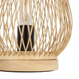 GLOBOSTAR® ARIDA 01982 Boho Επιτραπέζιο Φωτιστικό Πορτατίφ με Ντουί 1 x E27 AC 220-240V IP20 - Μπεζ - Μ20 x Π20 x Υ38.5cm