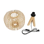 GLOBOSTAR® CHORD 01990 Boho Επιτραπέζιο Φωτιστικό Πορτατίφ με Ντουί 1 x E27 AC 220-240V IP20 - Μπεζ - Μ31 x Π31 x Υ43cm