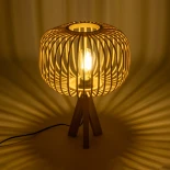 GLOBOSTAR® CHORD 01990 Boho Επιτραπέζιο Φωτιστικό Πορτατίφ με Ντουί 1 x E27 AC 220-240V IP20 - Μπεζ - Μ31 x Π31 x Υ43cm