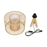 GLOBOSTAR® TULUM 01993 Boho Επιτραπέζιο Φωτιστικό Πορτατίφ με Ντουί 1 x E27 AC 220-240V IP20 - Μπεζ - Μ30 x Π30 x Υ40cm