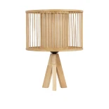 GLOBOSTAR® TULUM 01993 Boho Επιτραπέζιο Φωτιστικό Πορτατίφ με Ντουί 1 x E27 AC 220-240V IP20 - Μπεζ - Μ30 x Π30 x Υ40cm