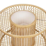 GLOBOSTAR® TULUM 01993 Boho Επιτραπέζιο Φωτιστικό Πορτατίφ με Ντουί 1 x E27 AC 220-240V IP20 - Μπεζ - Μ30 x Π30 x Υ40cm