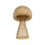 GLOBOSTAR® SELVA 01995 Boho Επιτραπέζιο Φωτιστικό Πορτατίφ με Ντουί 1 x E27 AC 220-240V IP20 - Μπεζ - Μ30 x Π30 x Υ45cm
