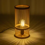 GLOBOSTAR® NOMAD 01999 Boho Επιτραπέζιο Φωτιστικό Πορτατίφ με Ντουί 1 x E27 AC 220-240V IP20 - Μπεζ - Μ16 x Π16 x Υ33cm