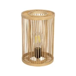 GLOBOSTAR® NOMAD 02000 Boho Επιτραπέζιο Φωτιστικό Πορτατίφ με Ντουί 1 x E27 AC 220-240V IP20 - Μπεζ - Μ20 x Π20 x Υ30cm