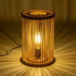 GLOBOSTAR® NOMAD 02000 Boho Επιτραπέζιο Φωτιστικό Πορτατίφ με Ντουί 1 x E27 AC 220-240V IP20 - Μπεζ - Μ20 x Π20 x Υ30cm