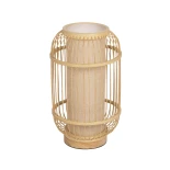 GLOBOSTAR® TULUM 02001 Boho Επιτραπέζιο Φωτιστικό Πορτατίφ με Ντουί 1 x E27 AC 220-240V IP20 - Μπεζ - Μ20 x Π20 x Υ32cm