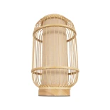 GLOBOSTAR® TULUM 02001 Boho Επιτραπέζιο Φωτιστικό Πορτατίφ με Ντουί 1 x E27 AC 220-240V IP20 - Μπεζ - Μ20 x Π20 x Υ32cm