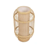 GLOBOSTAR® TULUM 02001 Boho Επιτραπέζιο Φωτιστικό Πορτατίφ με Ντουί 1 x E27 AC 220-240V IP20 - Μπεζ - Μ20 x Π20 x Υ32cm