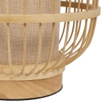 GLOBOSTAR® TULUM 02001 Boho Επιτραπέζιο Φωτιστικό Πορτατίφ με Ντουί 1 x E27 AC 220-240V IP20 - Μπεζ - Μ20 x Π20 x Υ32cm