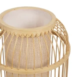 GLOBOSTAR® TULUM 02001 Boho Επιτραπέζιο Φωτιστικό Πορτατίφ με Ντουί 1 x E27 AC 220-240V IP20 - Μπεζ - Μ20 x Π20 x Υ32cm