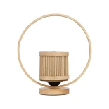 GLOBOSTAR® TULUMKO 02008 Boho Επιτραπέζιο Φωτιστικό Πορτατίφ με Ντουί 1 x E27 AC 220-240V IP20 - Μπεζ - Μ30 x Π13 x Υ32cm