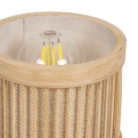 GLOBOSTAR® TULUMKO 02008 Boho Επιτραπέζιο Φωτιστικό Πορτατίφ με Ντουί 1 x E27 AC 220-240V IP20 - Μπεζ - Μ30 x Π13 x Υ32cm