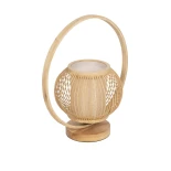 GLOBOSTAR® TULUMKO 02009 Boho Επιτραπέζιο Φωτιστικό Πορτατίφ με Ντουί 1 x E27 AC 220-240V IP20 - Μπεζ - Μ30 x Π12 x Υ32cm