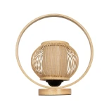 GLOBOSTAR® TULUMKO 02009 Boho Επιτραπέζιο Φωτιστικό Πορτατίφ με Ντουί 1 x E27 AC 220-240V IP20 - Μπεζ - Μ30 x Π12 x Υ32cm