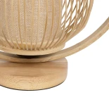 GLOBOSTAR® TULUMKO 02009 Boho Επιτραπέζιο Φωτιστικό Πορτατίφ με Ντουί 1 x E27 AC 220-240V IP20 - Μπεζ - Μ30 x Π12 x Υ32cm