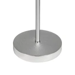 GLOBOSTAR® GLOSSY 204-0077 Μοντέρνο Επιτραπέζιο Φωτιστικό Πορτατίφ με Ντουί 1 x E27 AC 220-240V IP20 - Ασημί & Μπεζ - Μ19 x Π19 x Υ36cm