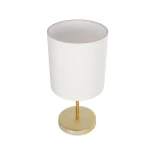 GLOBOSTAR® GLOSSY 204-0078 Μοντέρνο Επιτραπέζιο Φωτιστικό Πορτατίφ με Ντουί 1 x E27 AC 220-240V IP20 - Χρυσό & Μπεζ - Μ19 x Π19 x Υ38cm