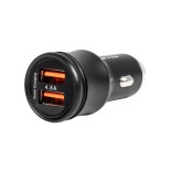 GLOBOSTAR® MATRIX GLB-106-0025 Τροφοδοτικό/Φορτιστής Αυτοκινήτου με 1 x USB 2.4A & 1 x USB-C 2.4A για Εύκαμπτη Κυλιόμενη Ψηφιακή Επιγραφή 12W AC 220-240V σε DC 5V IP20 - Μ6.6 x Π2.8 x Υ2.8cm - 2 Χρόνια Εγγύηση