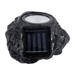 GLOBOSTAR® ROCHLIGHT 71484 Διακοσμητικό Φωτιστικό Κήπου LED 1W 50lm 120° DC 5V με Φωτοβολταϊκό Panel 5V 0.1W & Επαναφορτιζόμενη Μπαταρία Li-ion 3.2V 600mAh Αδιάβροχο IP65 Ψυχρό Λευκό 6000K - Μ15 x Π12 x Υ10cm - 2 Χρόνια Εγγύηση