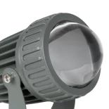 GLOBOSTAR® SPOTFENIA 90135 Αρχιτεκτονικό Σποτ Φωτισμου LED 10W 1100lm 5° DC 24V Αδιάβροχο IP65 Θερμό Λευκό 2700K Dimmable - Bridgelux COB Chip - Γκρι Ανθρακί - Μ7 x Π7 x Υ12cm - 3 Χρόνια Εγγύηση