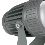 GLOBOSTAR® SPOTFENIA 90135 Αρχιτεκτονικό Σποτ Φωτισμου LED 10W 1100lm 5° DC 24V Αδιάβροχο IP65 Θερμό Λευκό 2700K Dimmable - Bridgelux COB Chip - Γκρι Ανθρακί - Μ7 x Π7 x Υ12cm - 3 Χρόνια Εγγύηση