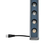 GLOBOSTAR® WASHERMARGO 90152 Μπάρα Φωτισμού Wall Washer LED 24W 2760lm 30° DC 24V Αδιάβροχο IP65 Φυσικό Λευκό 4500K Dimmable - Bridgelux SMD Chip - Γκρι Ανθρακί Ματ - Μ100 x Π4 x Υ5cm - 3 Χρόνια Εγγύηση