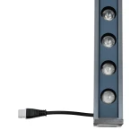 GLOBOSTAR® WASHERMARGO 90155 Μπάρα Φωτισμού Wall Washer LED 24W 2040lm 30° DC 24V Αδιάβροχο IP66 Ροζ Dimmable - Bridgelux SMD Chip - Γκρι Ανθρακί - Μ100 x Π4 x Υ5cm - 3 Χρόνια Εγγύηση