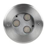GLOBOSTAR® UNDERWATERHUNI 90414 Υποβρύχιο Χωνευτό Σποτ για Σιντριβάνια/Πισίνες LED 3W 270lm 30° DC 24V Αδιάβροχο IP68 Θερμό Λευκό 2700K Dimmable - Bridgelux SMD Chip - Ανοξείδωτο Ατσάλι SS304 - Μ10 x Π10 x Υ7.5cm / Q9.5cm - 3 Χρόνια Εγγύηση