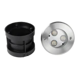 GLOBOSTAR® UNDERWATERHUNI 90414 Υποβρύχιο Χωνευτό Σποτ για Σιντριβάνια/Πισίνες LED 3W 270lm 30° DC 24V Αδιάβροχο IP68 Θερμό Λευκό 2700K Dimmable - Bridgelux SMD Chip - Ανοξείδωτο Ατσάλι SS304 - Μ10 x Π10 x Υ7.5cm / Q9.5cm - 3 Χρόνια Εγγύηση