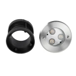 GLOBOSTAR® UNDERWATERHUNI 90414 Υποβρύχιο Χωνευτό Σποτ για Σιντριβάνια/Πισίνες LED 3W 270lm 30° DC 24V Αδιάβροχο IP68 Θερμό Λευκό 2700K Dimmable - Bridgelux SMD Chip - Ανοξείδωτο Ατσάλι SS304 - Μ10 x Π10 x Υ7.5cm / Q9.5cm - 3 Χρόνια Εγγύηση