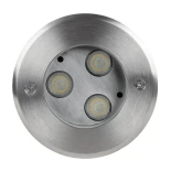 GLOBOSTAR® UNDERWATERHUNI 90415 Υποβρύχιο Χωνευτό Σποτ για Σιντριβάνια/Πισίνες LED 3W 300lm 30° DC 24V Αδιάβροχο IP68 Ψυχρό Λευκό 6000K Dimmable - Bridgelux SMD Chip - Ανοξείδωτο Ατσάλι SS304 - Μ10 x Π10 x Υ7.5cm / Q9.5cm - 3 Χρόνια Εγγύηση