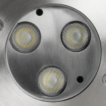 GLOBOSTAR® UNDERWATERHUNI 90415 Υποβρύχιο Χωνευτό Σποτ για Σιντριβάνια/Πισίνες LED 3W 300lm 30° DC 24V Αδιάβροχο IP68 Ψυχρό Λευκό 6000K Dimmable - Bridgelux SMD Chip - Ανοξείδωτο Ατσάλι SS304 - Μ10 x Π10 x Υ7.5cm / Q9.5cm - 3 Χρόνια Εγγύηση