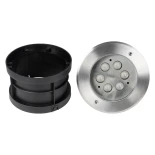 GLOBOSTAR® UNDERWATERYUNI 90417 Υποβρύχιο Χωνευτό Σποτ για Σιντριβάνια/Πισίνες LED 6W 540lm 30° DC 24V Αδιάβροχο IP68 Θερμό Λευκό 2700K Dimmable - Bridgelux SMD Chip - Ανοξείδωτο Ατσάλι SS304 - Μ15 x Π15 x Υ10cm / Q14cm - 3 Χρόνια Εγγύηση