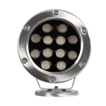 GLOBOSTAR® UNDERWATER-DENIS 90429 Υποβρύχιος Προβολέας Σποτ για Σιντριβάνια/Πισίνες LED 12W 1080lm 30° DC 24V Αδιάβροχο IP68 Θερμό Λευκό 2700K Dimmable - Ανοξείδωτο Ατσάλι 304 - Μ14.5 x Π7 x Υ17cm - 3 Χρόνια Εγγύηση