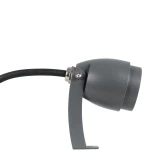 GLOBOSTAR® TREEGAL 90460 Φωτιστικό Σποτ για Φυτά - Δέντρα με Βάση Μπετού & Κορμού LED 3W 315lm 15° DC 24V Αδιάβροχο IP67 Ultra Θερμό Λευκό 2200K Dimmable - Bridgelux SMD Chip - Γκρι Ανθρακί - Μ5 x Π5 x Υ13cm - 3 Χρόνια Εγγύηση