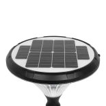 GLOBOSTAR® SQUARE 90503 Φωτιστικό Κεφαλής Post Top Πλατείας/Πάρκου/Κήπου LED 40W 1600lm 120° DC 5V με Ενσωματωμένο Φωτοβολταϊκό Panel 5V 25W & Επαναφορτιζόμενη Μπαταρία Li-ion 3.2V 30000mAh με Αισθητήρα Κίνησης-Ημέρας-Νύχτας Αδιάβροχο IP65 Θερμό Λευκό 270