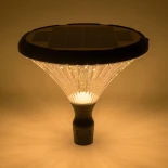 GLOBOSTAR® SQUARE 90503 Φωτιστικό Κεφαλής Post Top Πλατείας/Πάρκου/Κήπου LED 40W 1600lm 120° DC 5V με Ενσωματωμένο Φωτοβολταϊκό Panel 5V 25W & Επαναφορτιζόμενη Μπαταρία Li-ion 3.2V 30000mAh με Αισθητήρα Κίνησης-Ημέρας-Νύχτας Αδιάβροχο IP65 Θερμό Λευκό 270