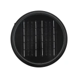 GLOBOSTAR® VEGGIE 90522 Φωτιστικό Κολωνάκι Κήπου LED 10W 500lm 120° με Ενσωματωμένο Φωτοβολταϊκό Panel 6V 2W & Επαναφορτιζόμενη Μπαταρία Li-ion 3.2V 6000mAh με Αισθητήρα Ημέρας-Νύχτας Αδιάβροχο IP65 Ψυχρό Λευκό 6000K - Sanan SMD Chip - Μαύρο - Μ26 x Π26 x