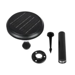 GLOBOSTAR® VEGGIE 90522 Φωτιστικό Κολωνάκι Κήπου LED 10W 500lm 120° με Ενσωματωμένο Φωτοβολταϊκό Panel 6V 2W & Επαναφορτιζόμενη Μπαταρία Li-ion 3.2V 6000mAh με Αισθητήρα Ημέρας-Νύχτας Αδιάβροχο IP65 Ψυχρό Λευκό 6000K - Sanan SMD Chip - Μαύρο - Μ26 x Π26 x