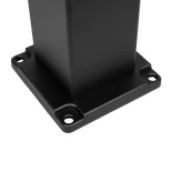 GLOBOSTAR® VEGGIE 90524 Φωτιστικό Κολωνάκι Κήπου LED 10W 500lm 120° με Ενσωματωμένο Φωτοβολταϊκό Panel 6V 2W & Επαναφορτιζόμενη Μπαταρία Li-ion 3.2V 6000mAh με Αισθητήρα Ημέρας-Νύχτας Αδιάβροχο IP65 All in One CCT 6000K-4500K - Sanan SMD Chip - Μαύρο - Μ1