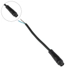 GLOBOSTAR® CONNECTOR 999-0266 2 Pin Σύνδεσμος Τροφοδοσίας για Wall Washers & Προβολείς με Είσοδο 2 x 0.25mm2 & Έξοδο 1 x Θηλυκό Βύσμα Αδιάβροχο IP65 - Μαύρο - Μ00 x Π00 x Υ00cm