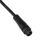 GLOBOSTAR® CONNECTOR 999-0266 2 Pin Σύνδεσμος Τροφοδοσίας για Wall Washers & Προβολείς με Είσοδο 2 x 0.25mm2 & Έξοδο 1 x Θηλυκό Βύσμα Αδιάβροχο IP65 - Μαύρο - Μ00 x Π00 x Υ00cm