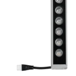 GLOBOSTAR® WASHERPANDA 999-0272 Μπάρα Φωτισμού Wall Washer LED 36W 3960lm 15° DC 24V Αδιάβροχο IP67 Θερμό Λευκό 2700K Dimmable - Bridgelux SMD Chip - Γκρι Ανθρακί - Μ100 x Π4 x Υ3cm - 3 Χρόνια Εγγύηση