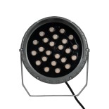 GLOBOSTAR® TREEVINA 90359 Φωτιστικό Σποτ με Αντιθαμβωτική Γρίλια για Φυτά - Δέντρα με Βάση Κήπου / Καρφωτό LED 24W 2040lm 10° DC 24V Αδιάβροχο IP65 Ultra Θερμό Λευκό 2200K Dimmable - Bridgelux SMD Chip - Γκρι Ανθρακί - Μ21.5 x Π18.3 x Υ14cm - 3 Χρόνια Εγγ