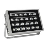 GLOBOSTAR® FLOODKENA 90765 Προβολέας Σποτ Wall Washer LED 40W 3400lm 120° AC 220-240V Αδιάβροχο IP67 Πολύχρωμο RGBW - Bridgelux SMD Chip - Γκρι Ανθρακί - Μ31 x Π10 x Υ17cm - 3 Χρόνια Εγγύηση